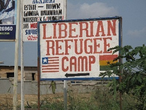 The refugee camp is located at Buduburam in the Central region