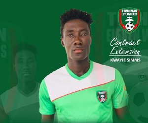 Eleven Wonders captain Kwayie Simms has signed a two-year contract extension