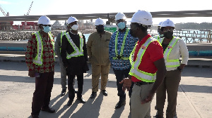 Members of the GPHA board being briefed on projects at Takoradi port