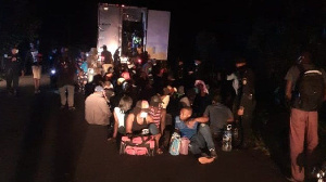 An assembly of the rescued migrants | Photo credit - Guatemala Police