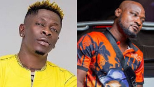 Dancehall artiste, Shatta Wale and actor, Funny Face