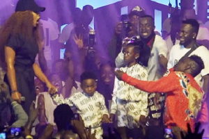 Michy accepted Shatta Wale's proposal on stage