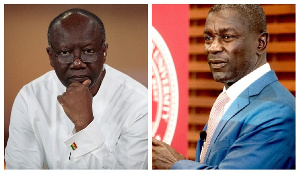 Finance Minister, Ken Ofori-Atta and Prince Kofi Amoabeng, Founder of defunct UT Financial Services