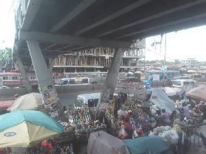 The Kaneshie market footbridge serves 1000s of people daily