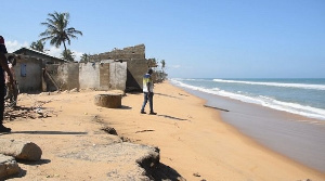 Victims of the tidal waves whose houses are still up are returning to their homes