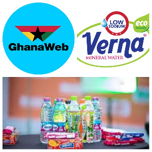 Verna is providing participants of the GhanaWebRoadSafety walk with active water, snacks and others