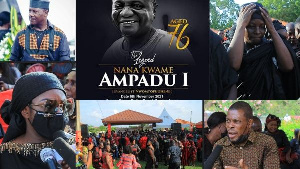 Some celebrities at the 40-days memorial of Nana Ampadu
