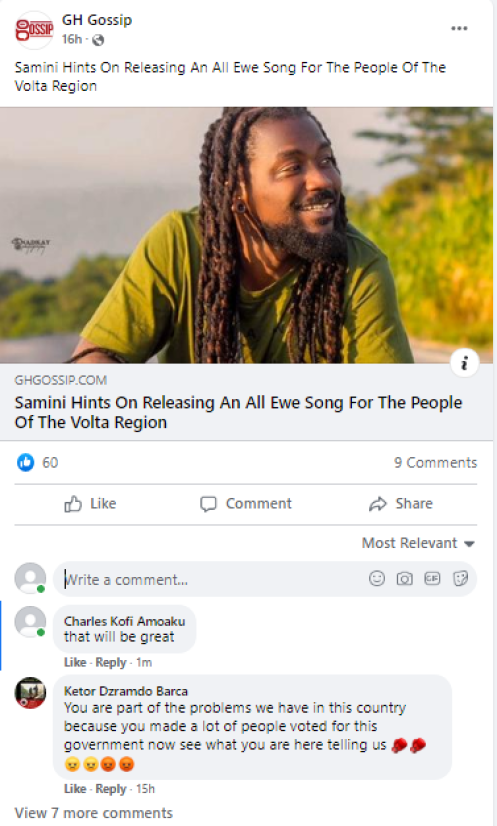 'You are one of the big Problems this Country have'- Netizen trolls Samini