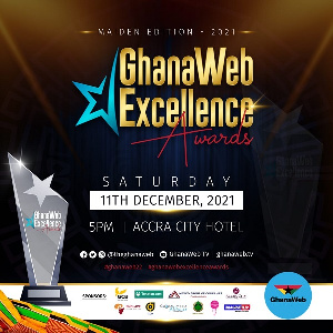 GhanaWeb Excellence Award takes place December 11, 2021 at Accra City Hotel
