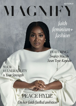 Peace Hyde on the cover of Magnify Collective Magazine