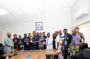 The Black Challenge recently presented their AFCON trophy to the Sports Minister