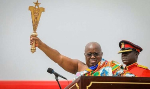 President Akufo-Addo after taking his oath of office in 2017