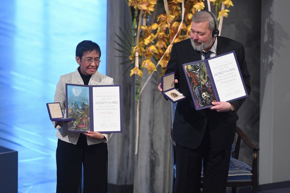Journalists Ressa, Muratov accept Nobel Peace Prize