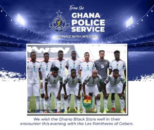 Ghana Police Service sends message to the Black Stars