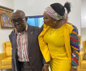 The late Augustine Adjei and daugther,  Afia Schwarzenegger