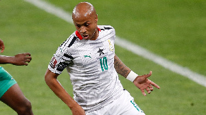 Andre Ayew was sent off in the first half