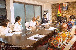 John Dramani Mahama interacting with UK’s Commonwealth Parliamentarians
