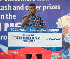 James Ganyo walked away with a prize of GHS 100,000