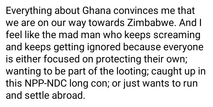 We Will Run And Settle Abroad; Ghana Will Soon Be Like Zimbabwe – Nana Addo Told. 1