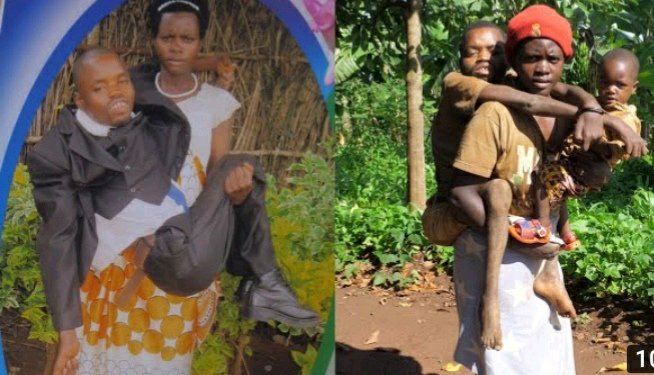 "I Will Never Give up on Him” - Wife Who Carries Her Husband At Her Back Everyday Says