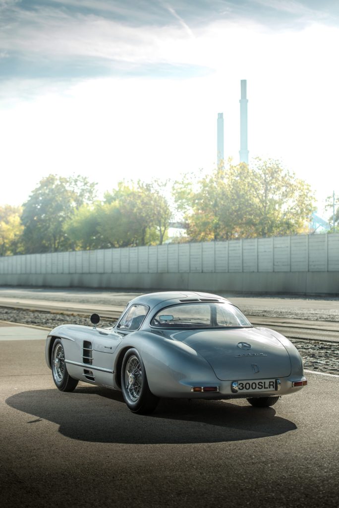 1955 Mercedes-Benz 300 SLR Silver Arrow from behind