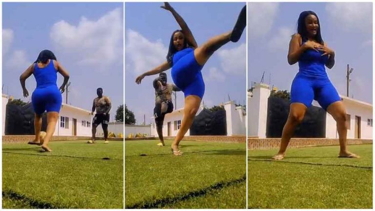 Nana Ama McBrown flaunts her curves as she displays her football skills (video)