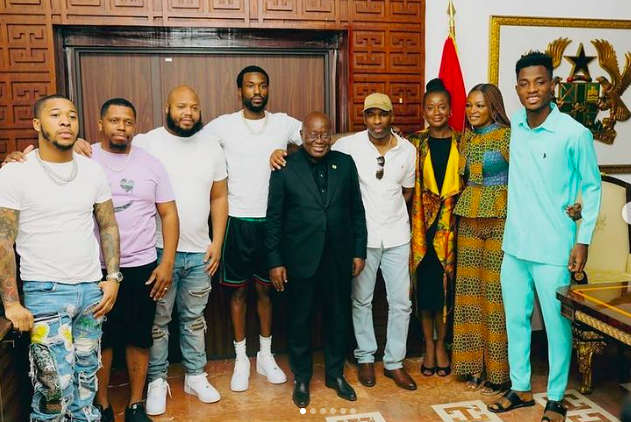 Meek Mill visits Ghana President Akufo Addo