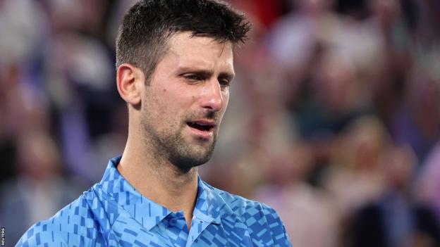 Novak Djokovic in tears after winning the Australian Open