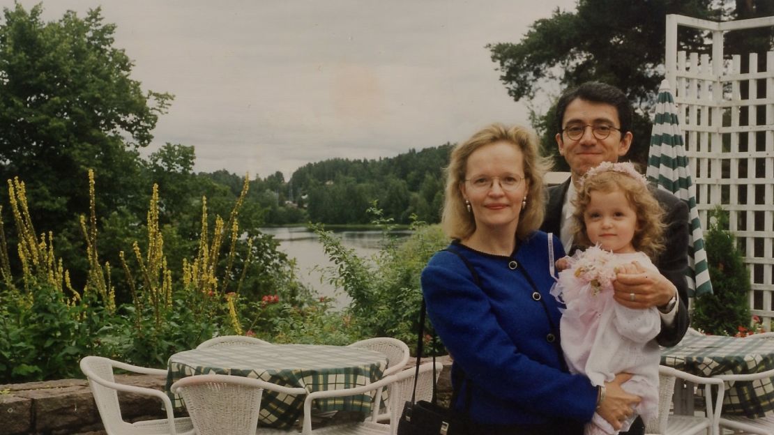 Irja and Jesús have a daughter, Erica. Here they are at a family renion in Irja's hometown of Hämeenlinna, Finland, in August 2001.