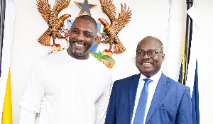 Idris Elba in Ghana for talks with BoG Governor on supporting creative arts industry –