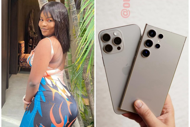Angry Lady rejects boyfriend’s Samsung B’Day gift; says she prefers iPhone15 –