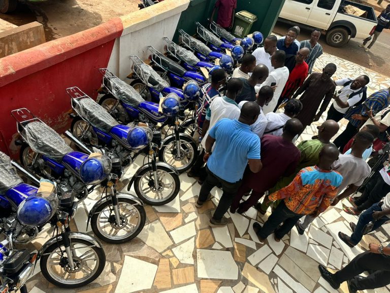 Sammy Gyamfi presents 11 motorbikes to NDC regional communications bureau