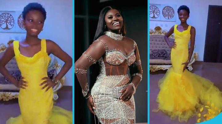Afua Asantewaa’s Daughter Stuns in Mother’s Nine-Year-Old Yellow Wedding Gown