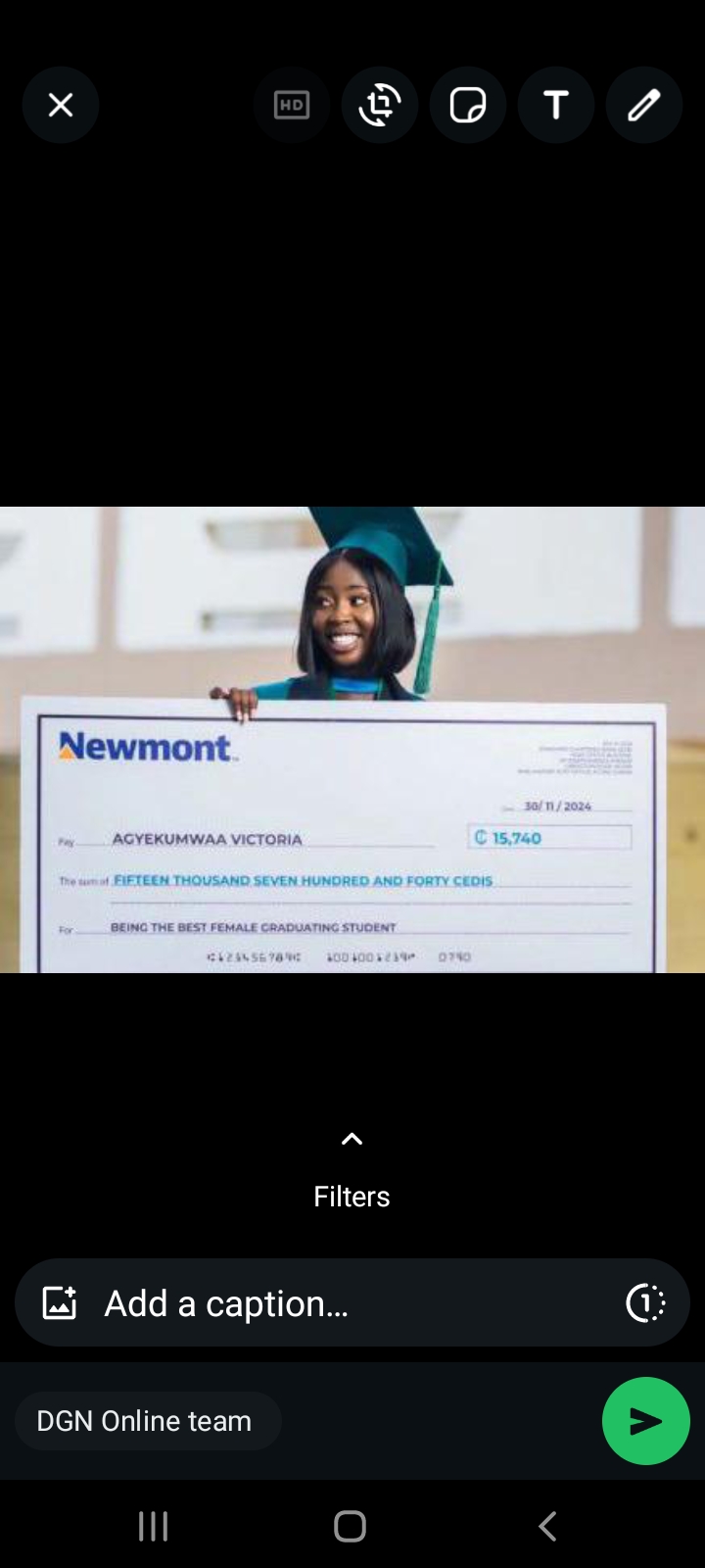 Newmont Honours Best Female Mining Engineering Graduate