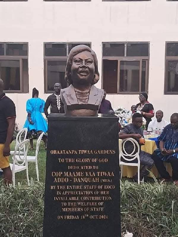 Tiwaa Addo-Danquah’s statue vandalized at EOCO headquarters