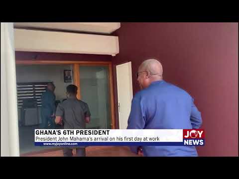 Mahama’s first day at work as President [Video]