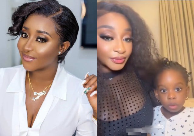 Ini Edo shows off Daughter’s Face In Video, Peeps React