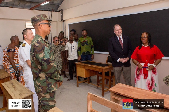 US Embassy, Ghana Navy hand over 3-unit classroom block to basic school in Sogakope