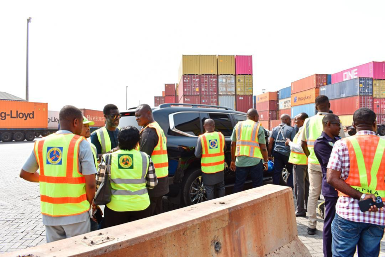 Energy Minister inspects uncleared ECG containers at Tema Harbour