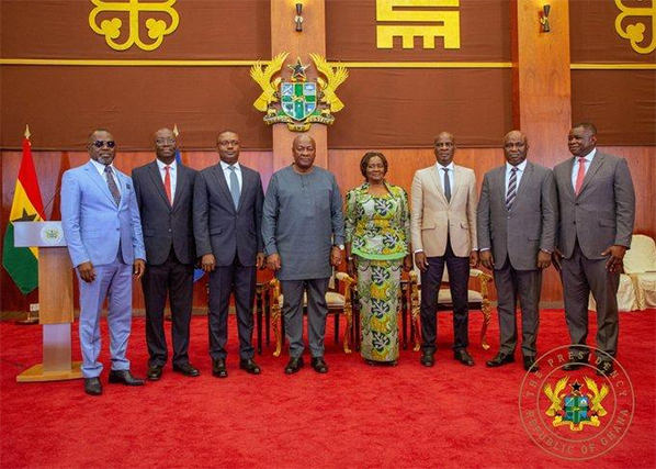 Mahama Swears In Ato Forson, Dr. Ayine, Haruna Iddrisu, Others
