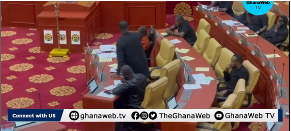 Watch as Annoh-Dompreh returns to Parliament after Speaker lifts suspension