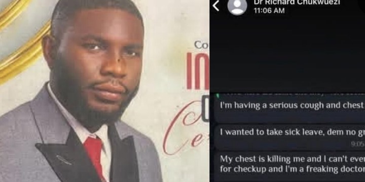 Doctor passes away after allegedly denied sick leave