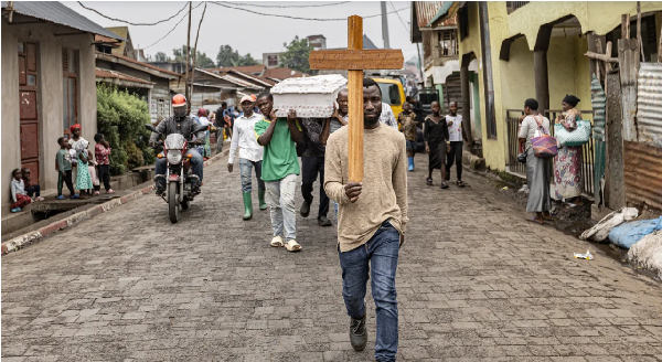 Nearly 3,000 people killed after rebels seize key city in DR Congo, UN says
