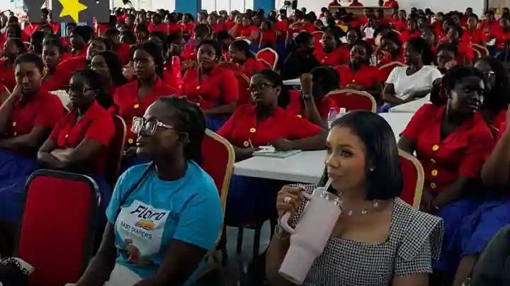 Serwaa Amihere Turns Heads at Legacy Girls College with Daring Outfit