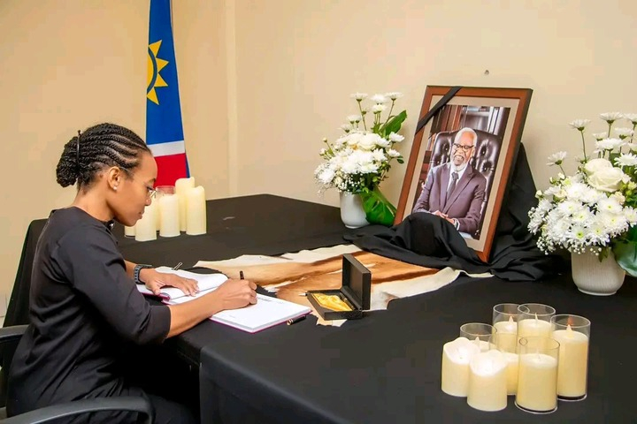 May His Soul Rest in Peace- Dr. Zanetor Agyemang Rawlings Signs The Book of Condolences for Nujoma