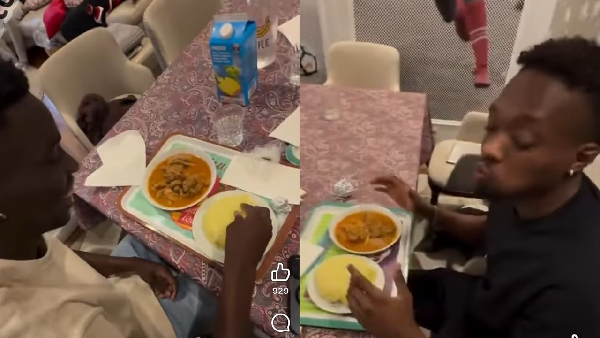 Watch as Nico Williams introduces his Athletic Club teammates to Fufu