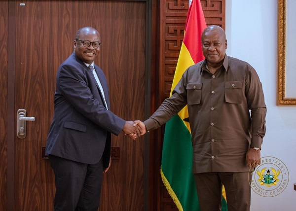 BoG Governor Dr. Ernest Addison officially informs President Mahama of his exit