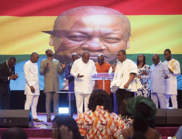 President Mahama seeks divine guidance to transform Ghana’s fortunes at Cedar Mountain Chapel