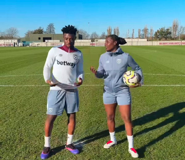 Watch as Freda Ayisi challenges Mohammed Kudus in epic skill battle