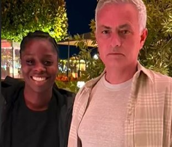 Black Queens striker Freda Ayisi meets Mourinho in Turkey after visiting Nigeria’s Victor Osimhen